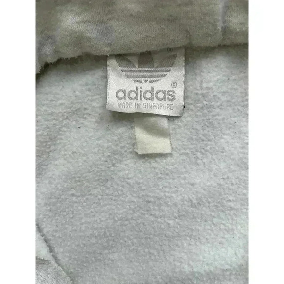Vintage 80s Adidas Full Zip Sweatshirt Jacket Trefoil Men's M Gray Retro - Picture 8 of 14